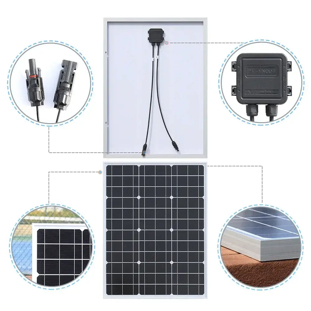 High-Efficiency 18V Rigid Solar Panel 1000–3000W (different sets available) - SS