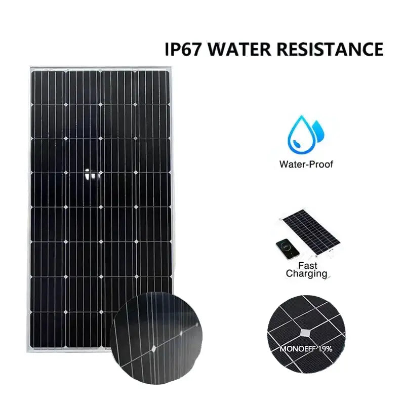 High-Efficiency 18V Rigid Solar Panel 1000–3000W (different sets available) - SS