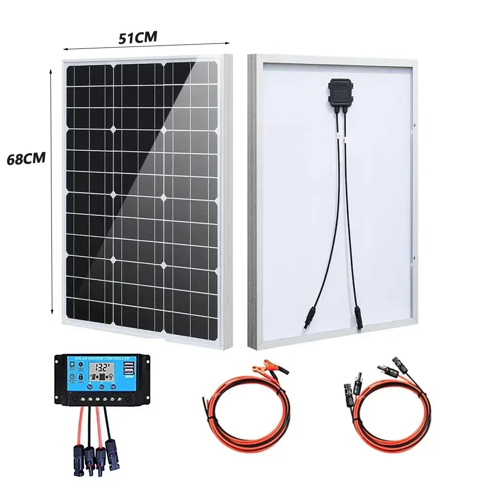 High-Efficiency 18V Rigid Solar Panel 1000–3000W (different sets available) - 1KW 100A controller / Solar Panel - SS