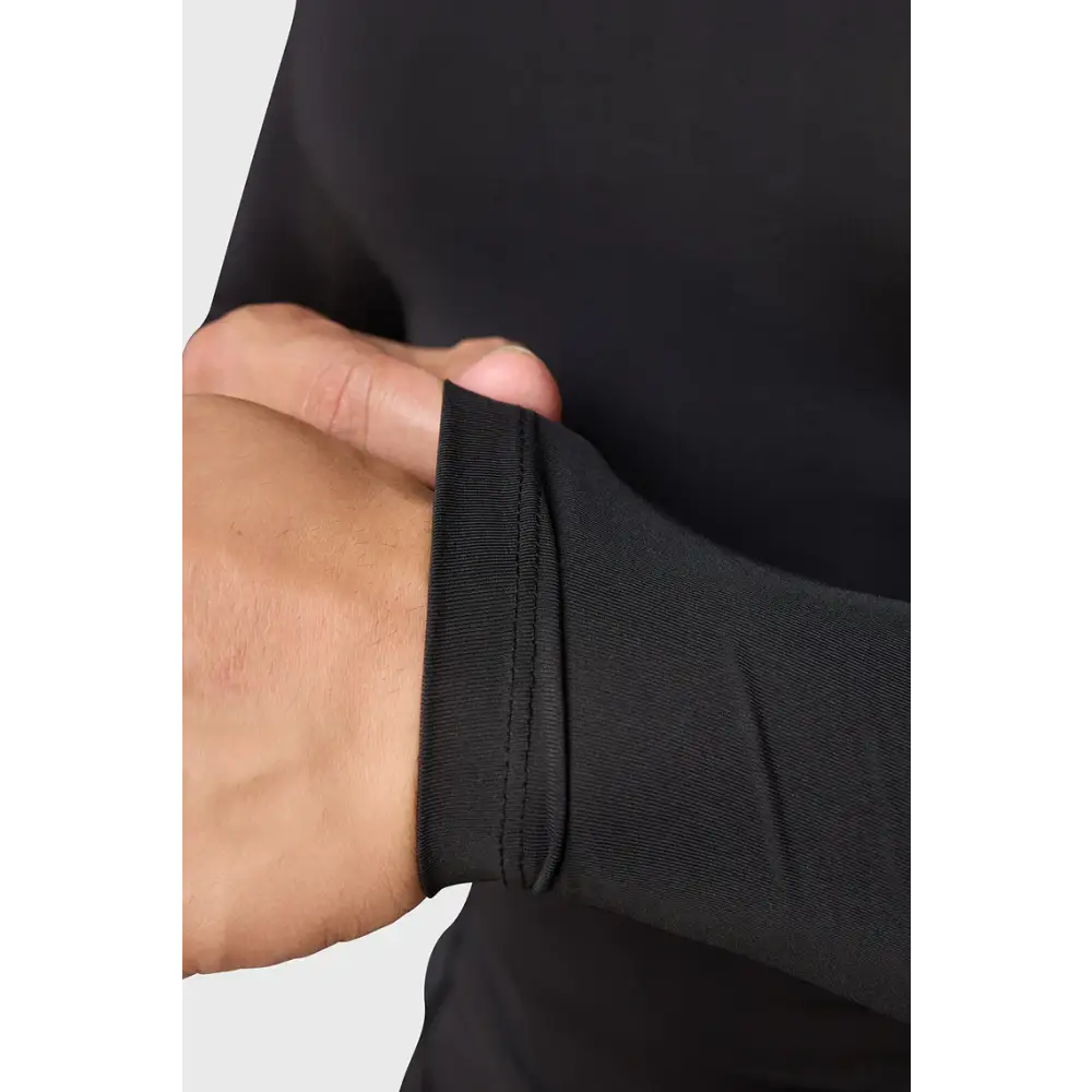 High Neck Compression Full Sleeves T-shirt Black