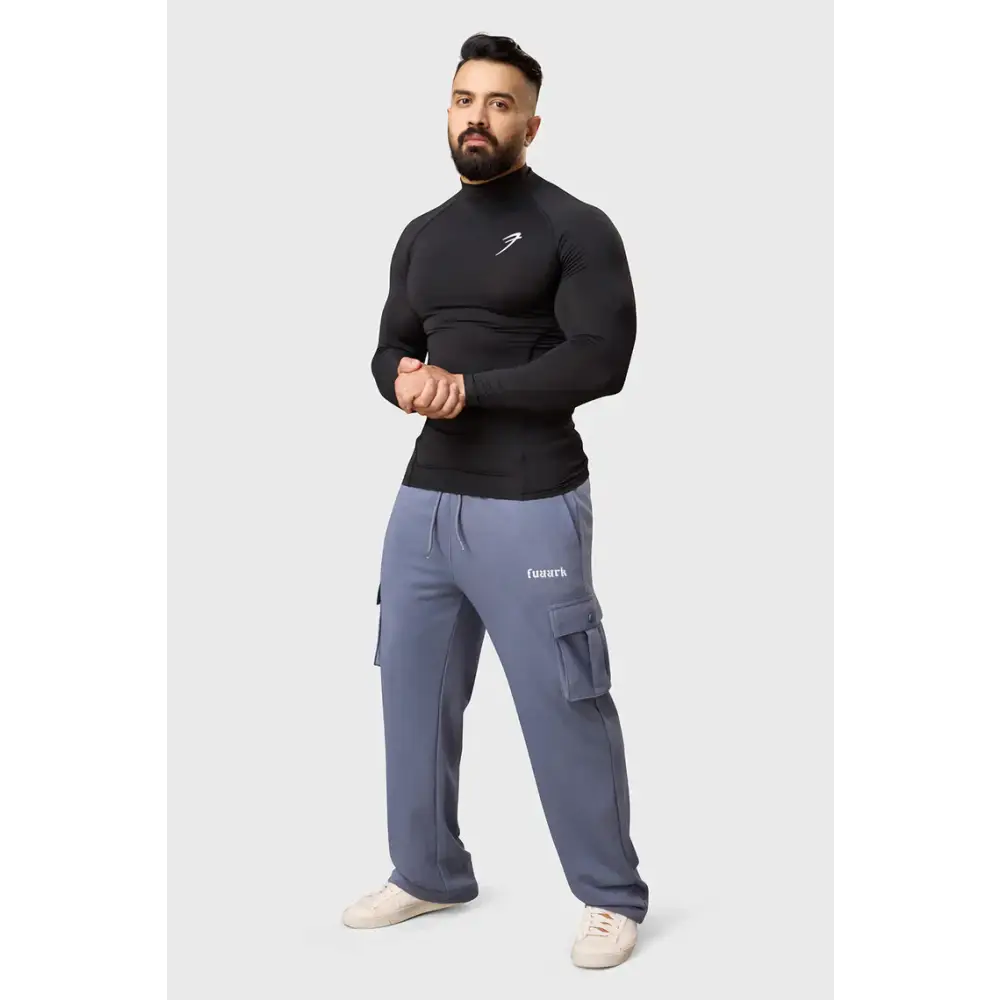 High Neck Compression Full Sleeves T-shirt Black