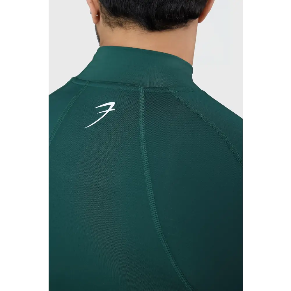 High Neck Compression Full Sleeves T-shirt Emerald - Tshirts