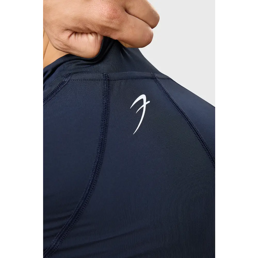High Neck Compression Full Sleeves T-shirt Navy - Tshirts