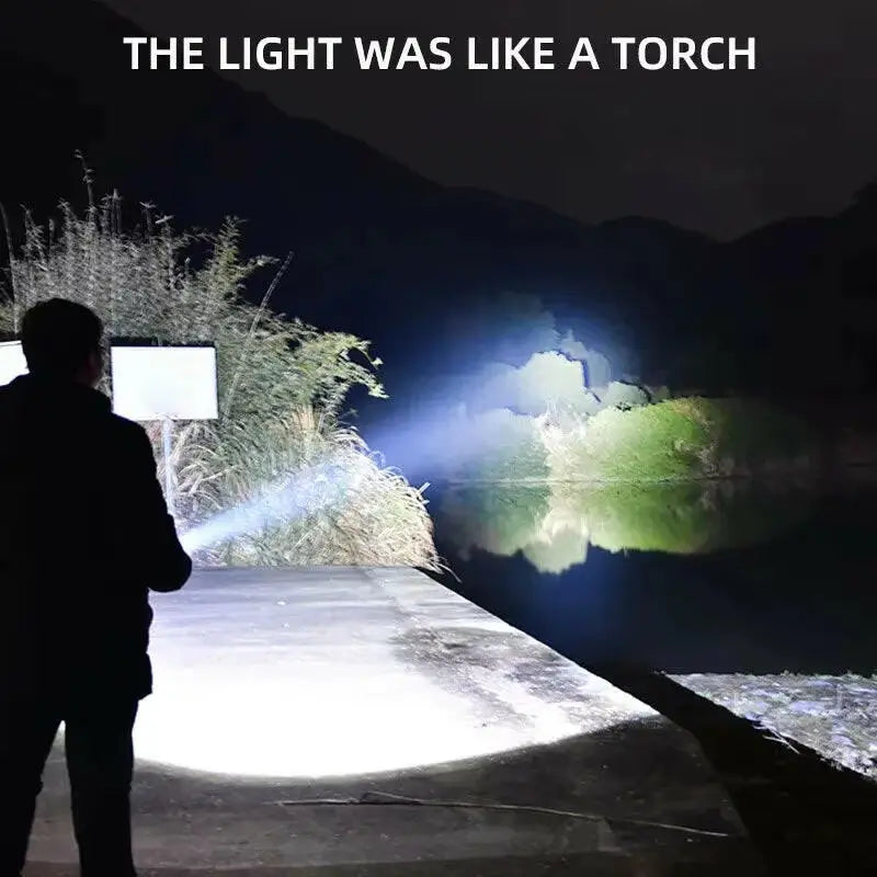 High-Power Mini LED Flashlight for Camping with Telescopic Zoom and Waterproof Design Featuring 3 LEDs and Side Lights