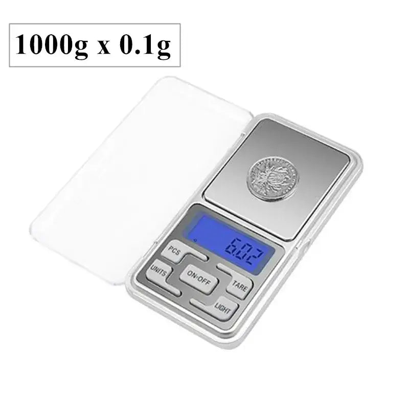 High Precision Digital Pocket Scale (6 sizes available) - 1000g 0.1g - SS