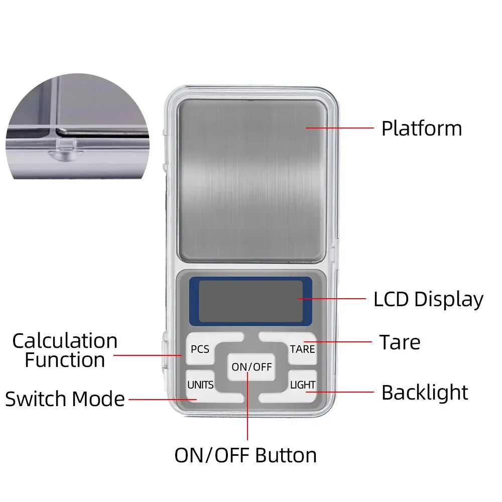 High Precision Digital Pocket Scale (6 sizes available) - SS