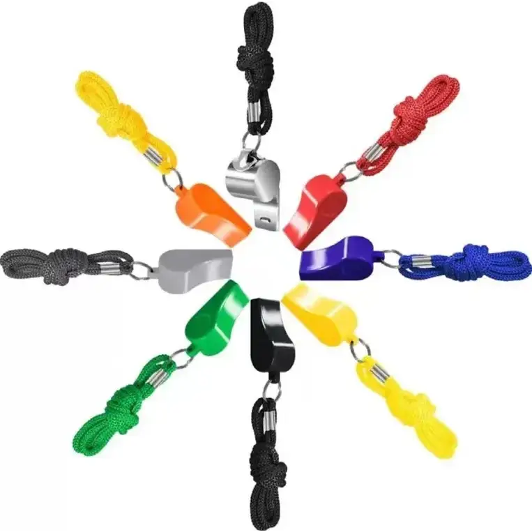 High Quality Black Whistle Referee Game Halter Whistle Outdoor Travel Hiking Whistle Suitable for Basketball Volleyball