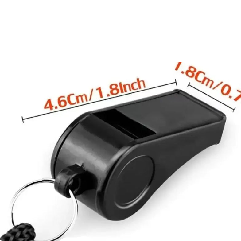 High Quality Black Whistle Referee Game Halter Whistle Outdoor Travel Hiking Whistle Suitable for Basketball Volleyball