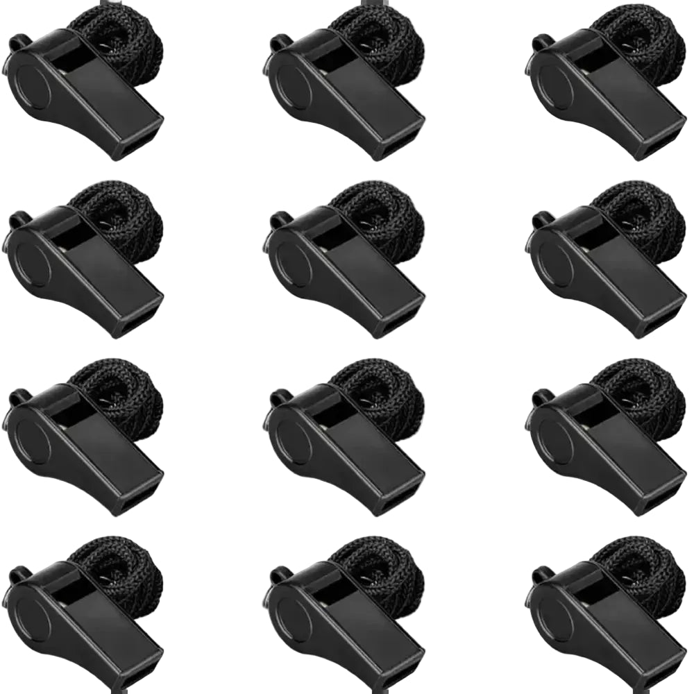 High Quality Black Whistle Referee Game Halter Whistle Outdoor Travel Hiking Whistle Suitable for Basketball Volleyball