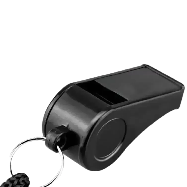 High Quality Black Whistle Referee Game Halter Whistle Outdoor Travel Hiking Whistle Suitable for Basketball Volleyball