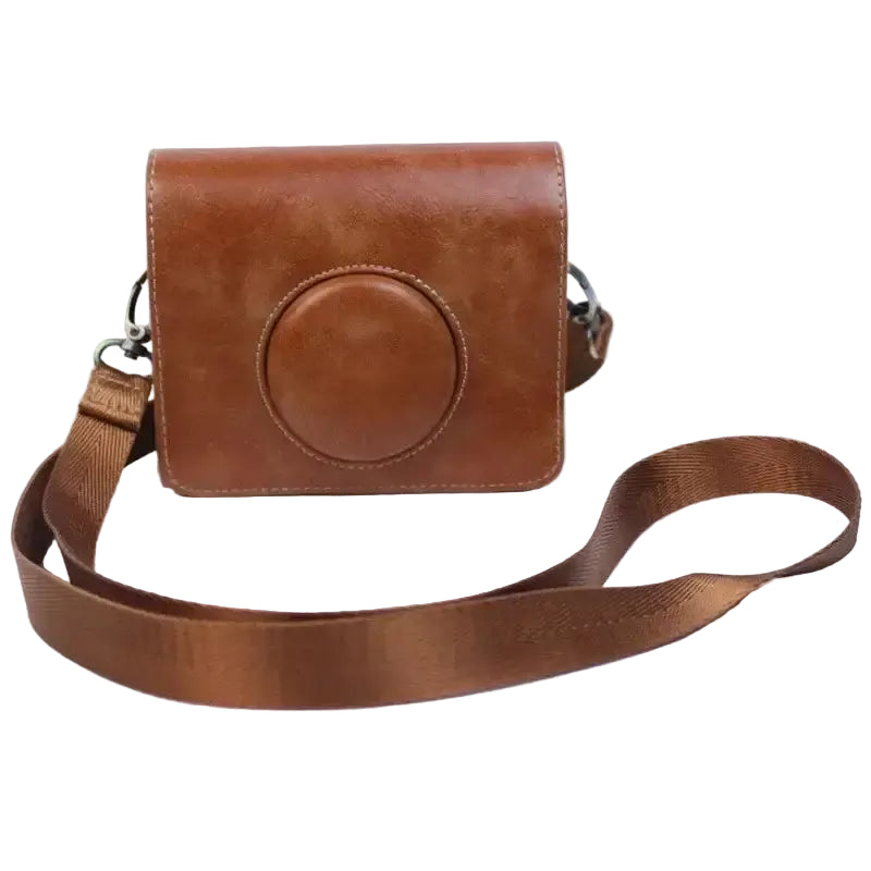 High Quality PU Leather Case Cover Portable camera bag for FUJIFILM FUJI instax mini evo with shoulder strap clean pen