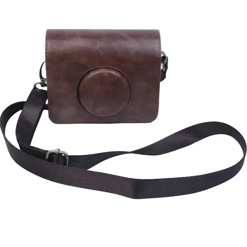 High Quality PU Leather Case Cover Portable camera bag for FUJIFILM FUJI instax mini evo with shoulder strap clean pen