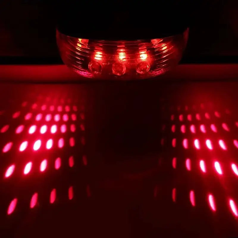 High-Visibility Bicycle LED Tail Light with Dual Laser and Waterproof Design for Enhanced Safety - Red Star