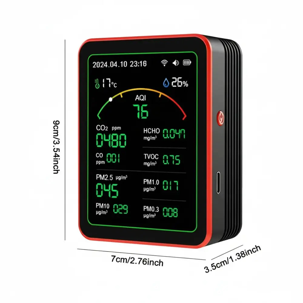 Home Air Quality Monitor – 15-in-1 Gas Detector - HBC