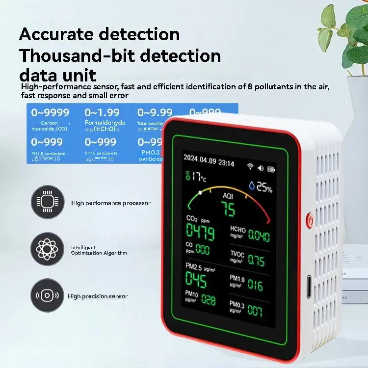 Home Air Quality Monitor – 15-in-1 Gas Detector - HBC