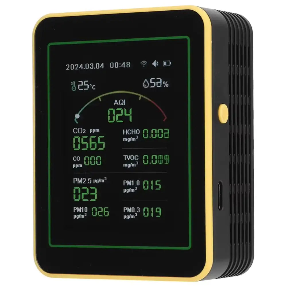 Home Air Quality Monitor – 15-in-1 Gas Detector - MT15 Laser Black / Air Quality Monitor - HBC