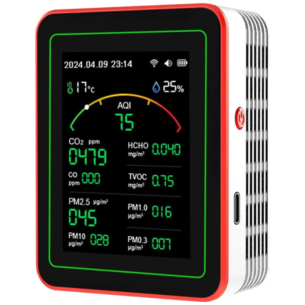 Home Air Quality Monitor – 15-in-1 Gas Detector - MT29 Infrared White / Air Quality Monitor - HBC
