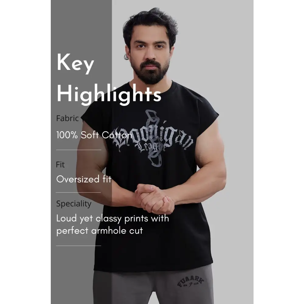 Hoonigans Capsleeves Tank Black - Vest