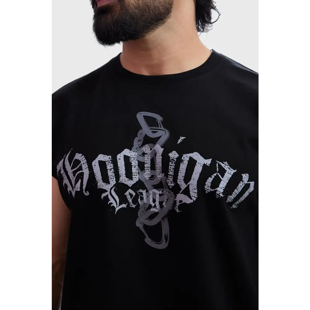 Hoonigans Capsleeves Tank Black - Vest