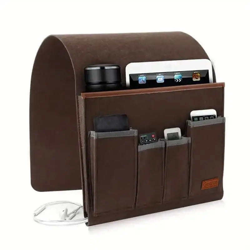 Household Armchair Caddy Felt Couch Recliner Armrest Organizer for Magazine Tablet Cell Phone Remote Control Hanging