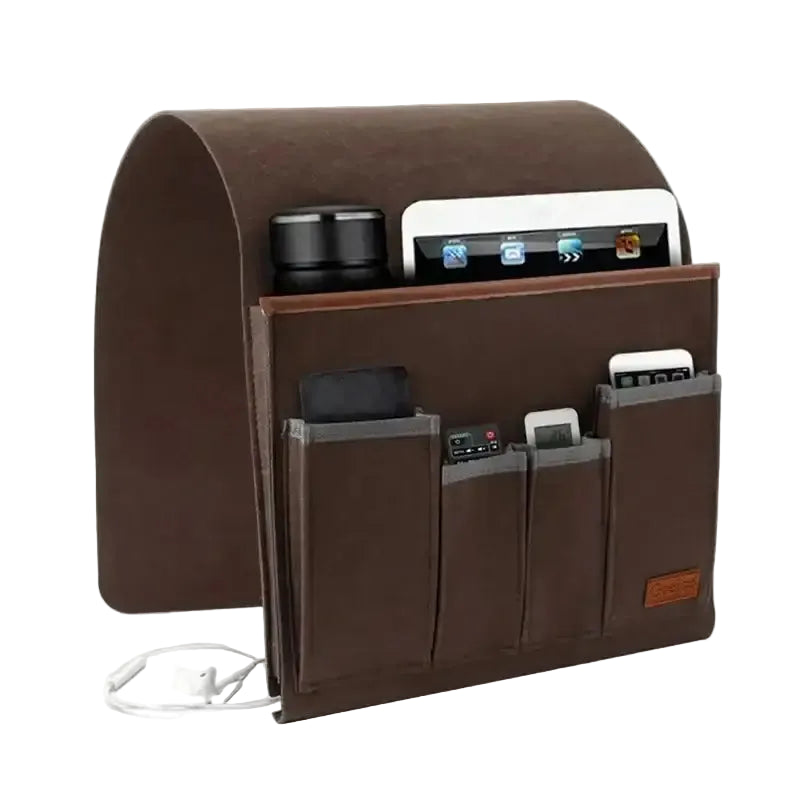 Household Armchair Caddy Felt Couch Recliner Armrest Organizer for Magazine Tablet Cell Phone Remote Control Hanging