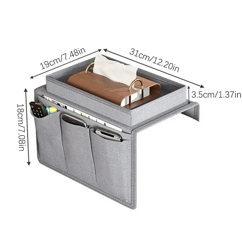 Household Sofa Storage Bag Living Room Sofa Armrest Organizer For TV Remote Control Cellphone Hanging Coffee Cup Tissue