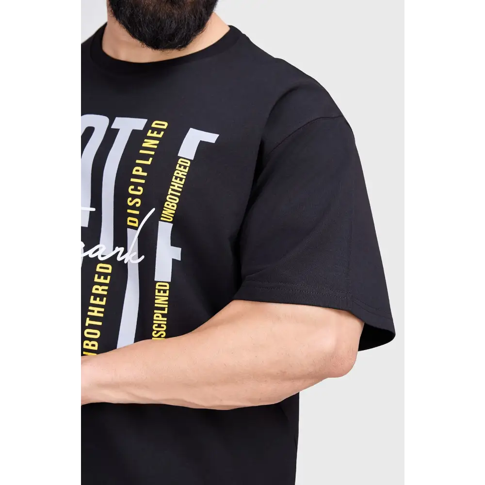 Hustle Oversized T-shirt Black - Tshirts