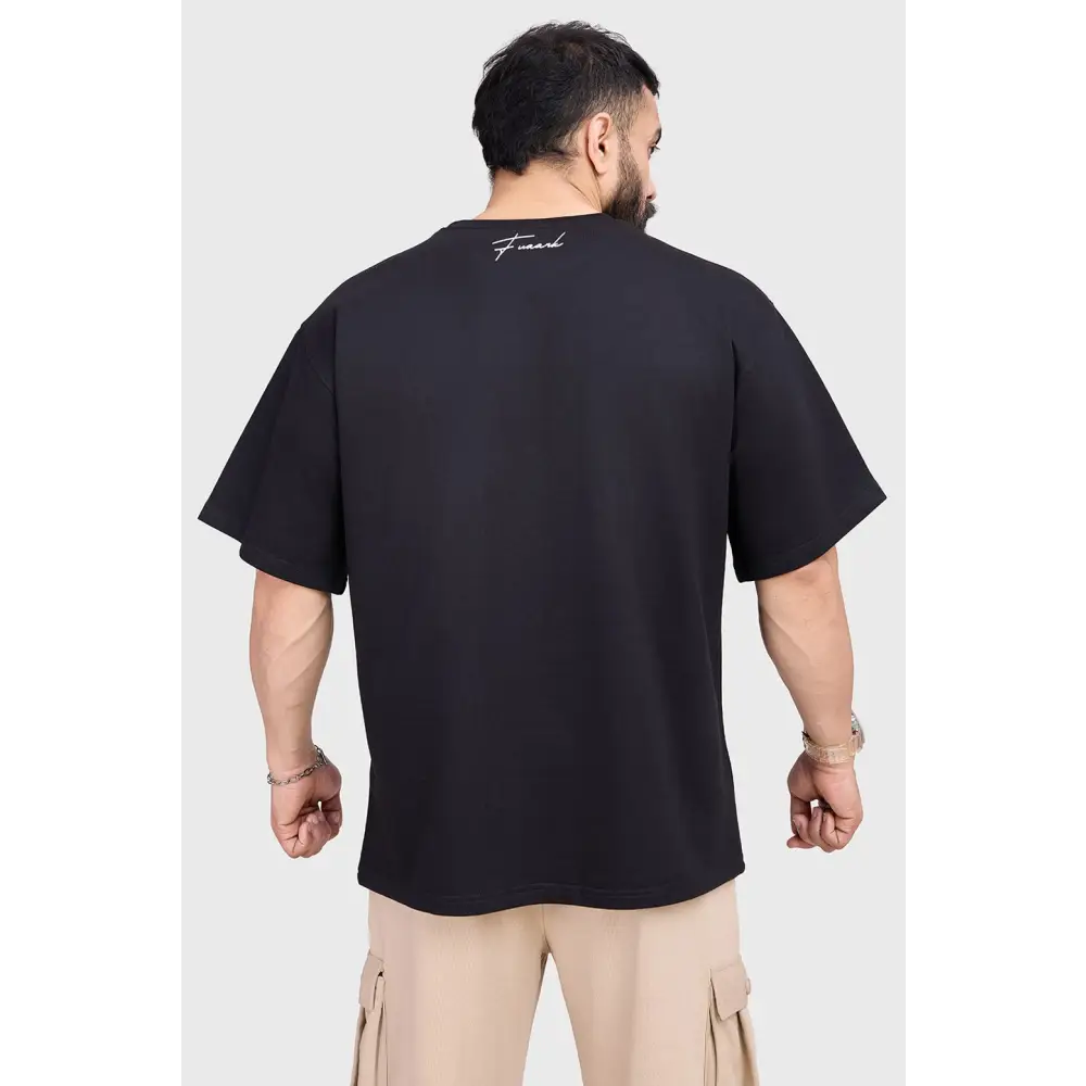 Hustle Oversized T-shirt Black - Tshirts