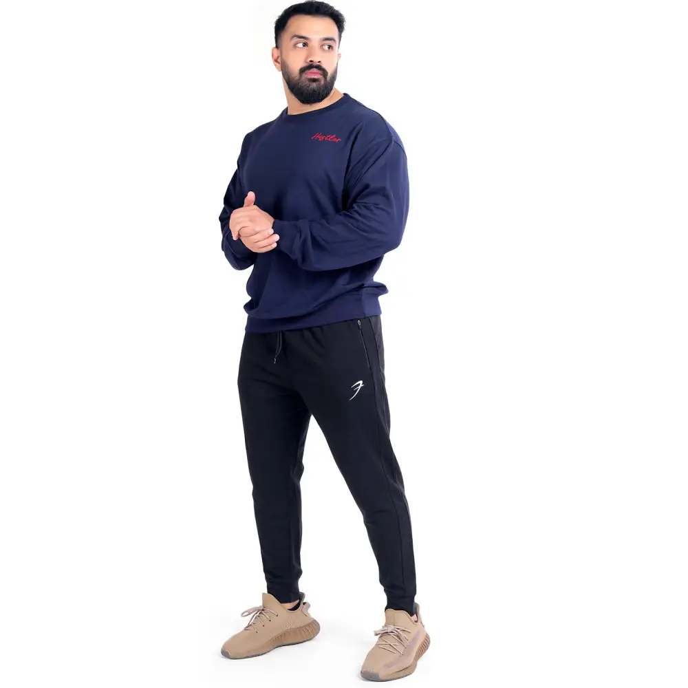 Hustler Oversized Sweatshirt Navy