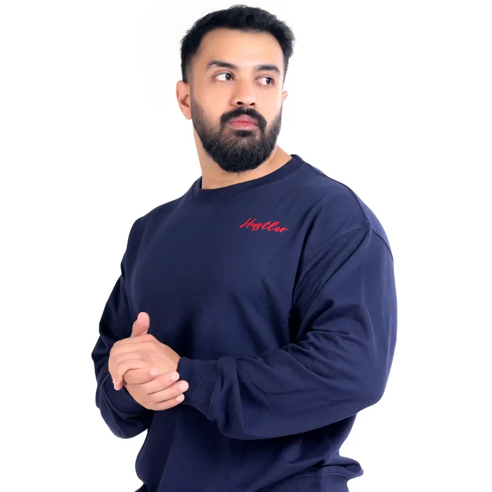 Hustler Oversized Sweatshirt Navy
