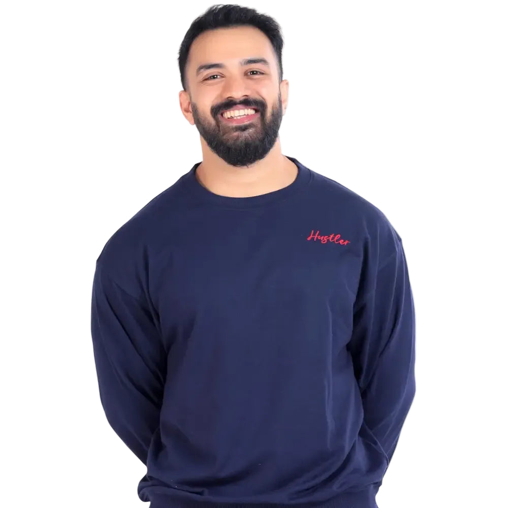 Hustler Oversized Sweatshirt Navy