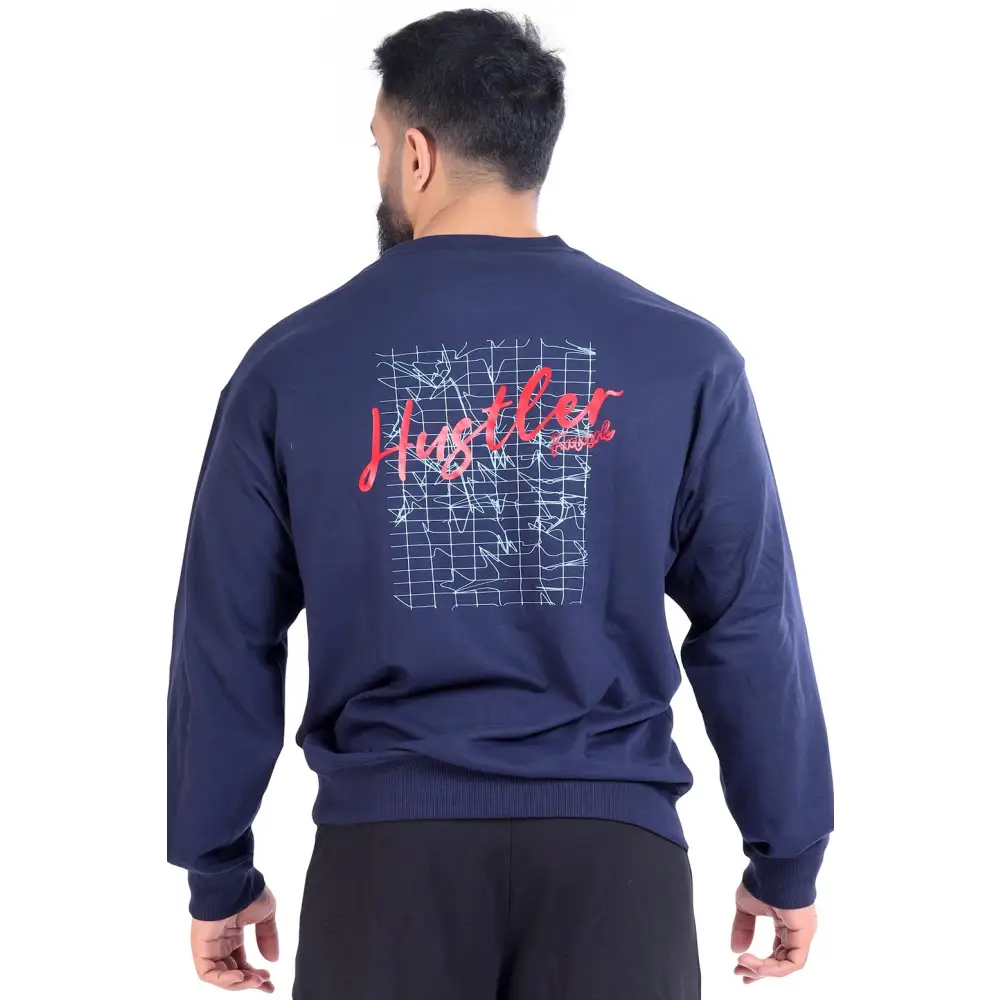 Hustler Oversized Sweatshirt Navy