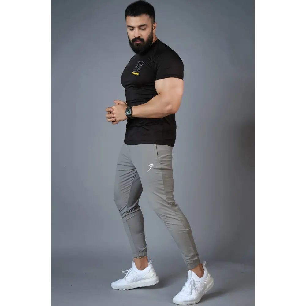 Identity Nylon Joggers Light Grey - Joggers