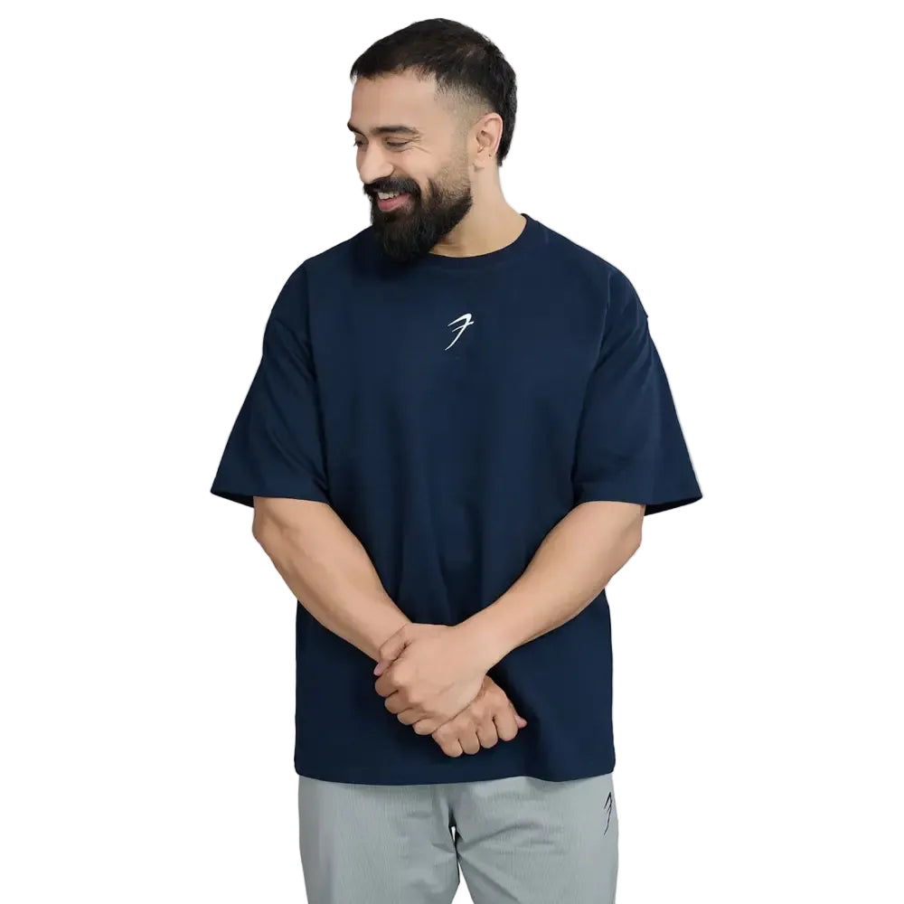 Ignite Oversized T-shirt Navy - Tshirts