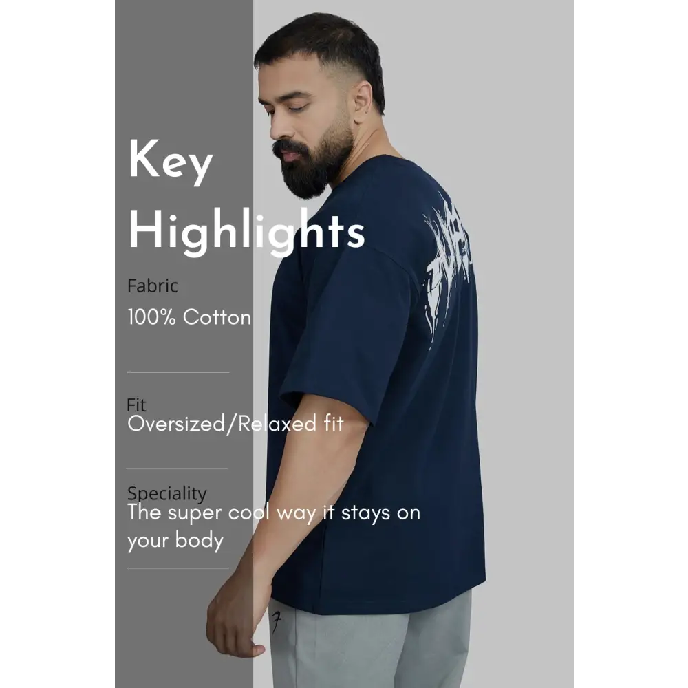 Ignite Oversized T-shirt Navy - Tshirts