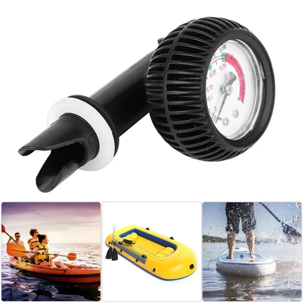 Inflatable Boat Air Pressure Gauge - Air Pressure Gauge / Black - SS