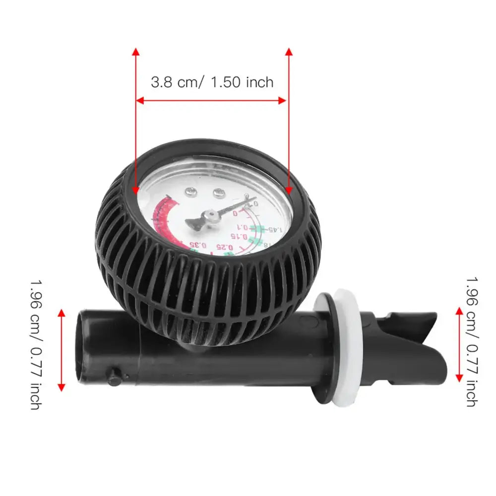 Inflatable Boat Air Pressure Gauge - Air Pressure Gauge / Black - SS