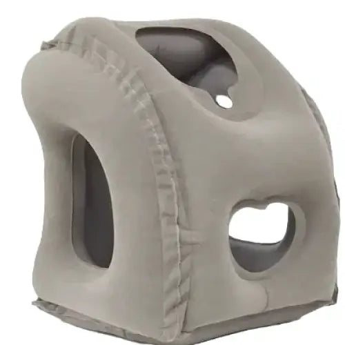 Inflatable Travel Neck Pillow with Chin Support - Gray / Travel Pillow - SS