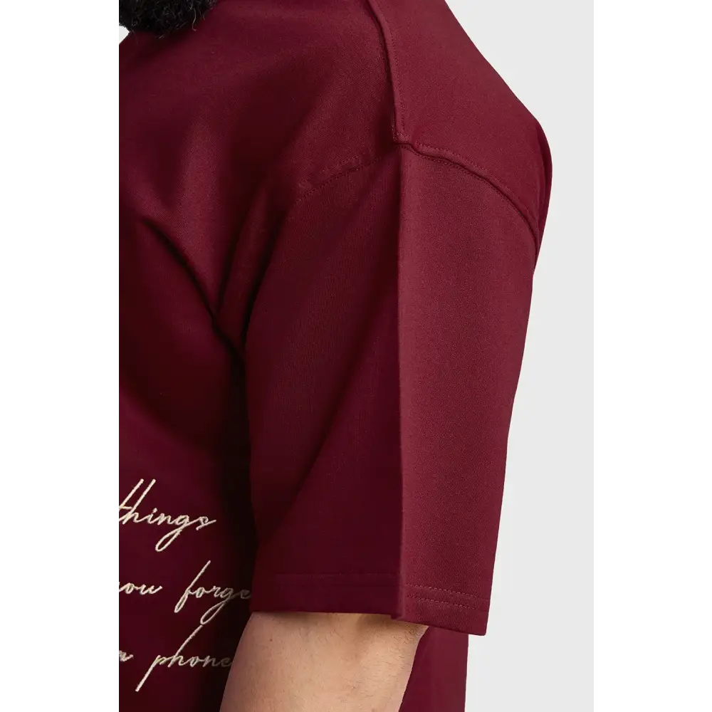 Inspiration Oversized T-shirt Maroon - Tshirts