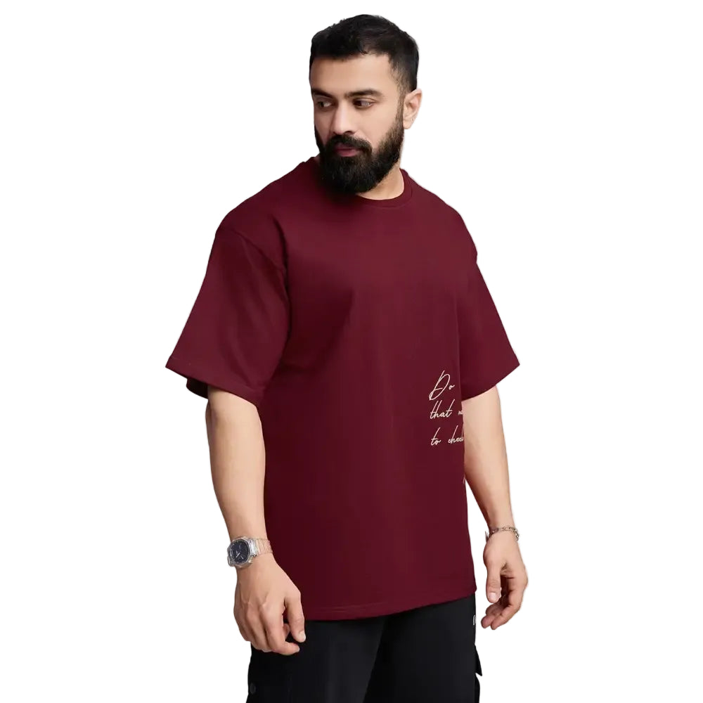 Inspiration Oversized T-shirt Maroon - Tshirts