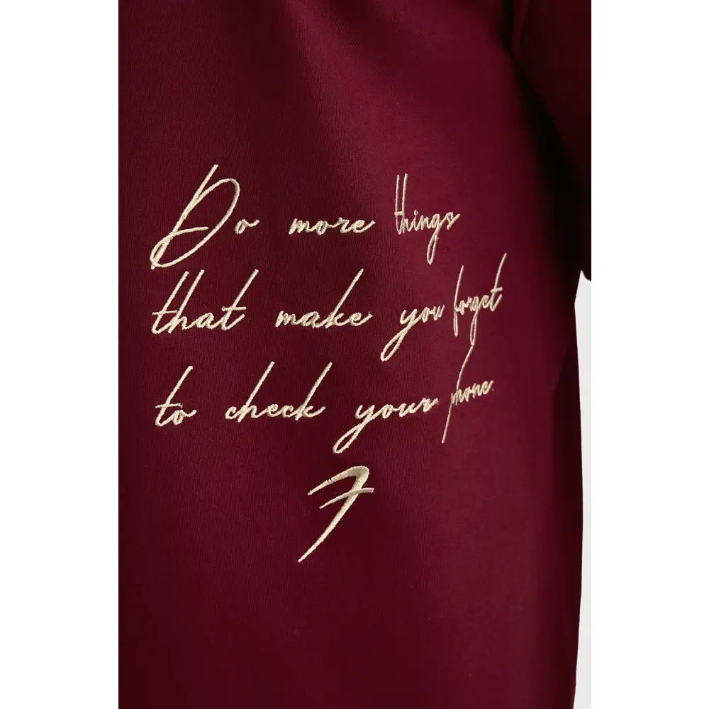 Inspiration Oversized T-shirt Maroon - Tshirts