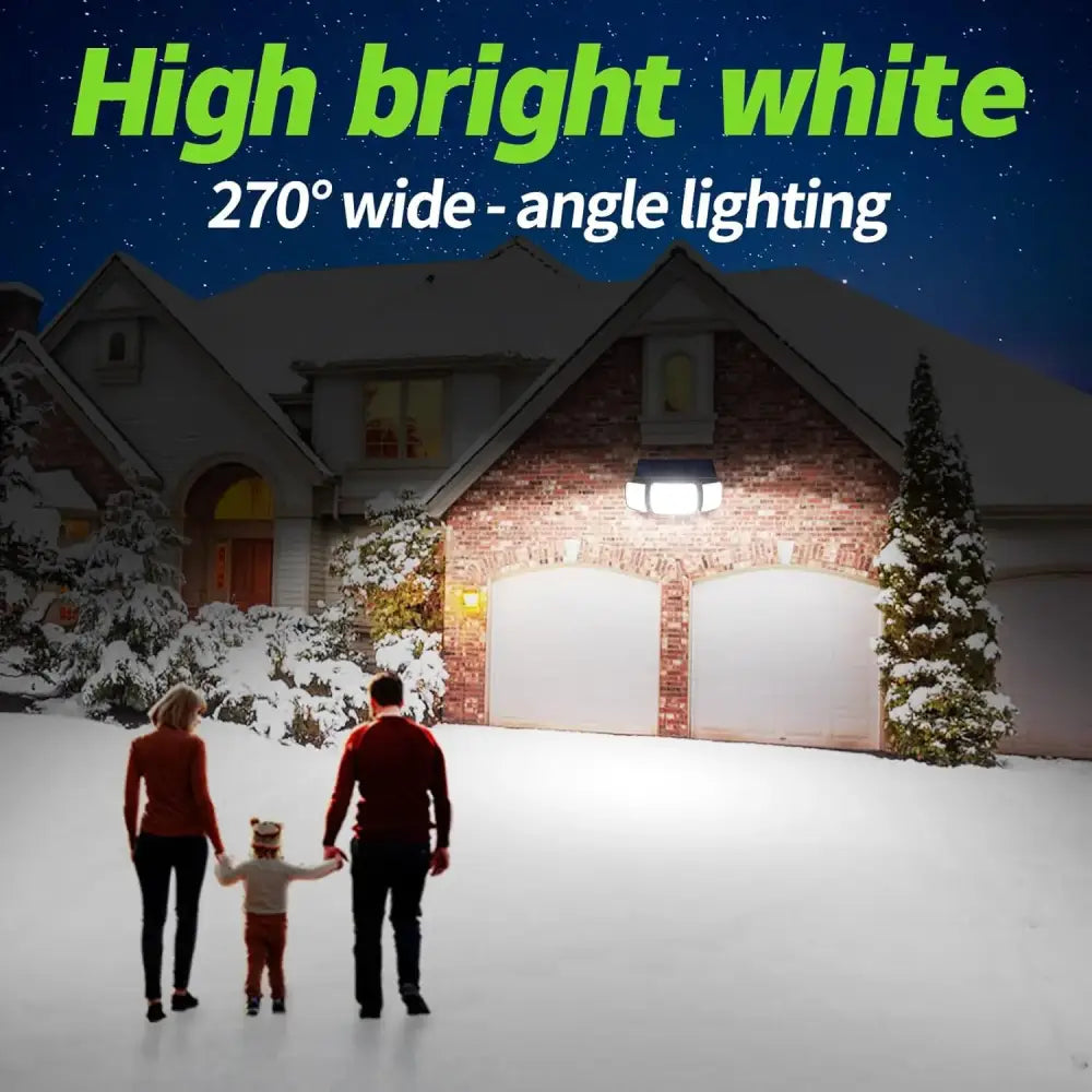 Intelamp Long Battery Life 6000mah Outdoor Solar Light Flood Light Larger Solar Panel Two Motion Sensors For Garden