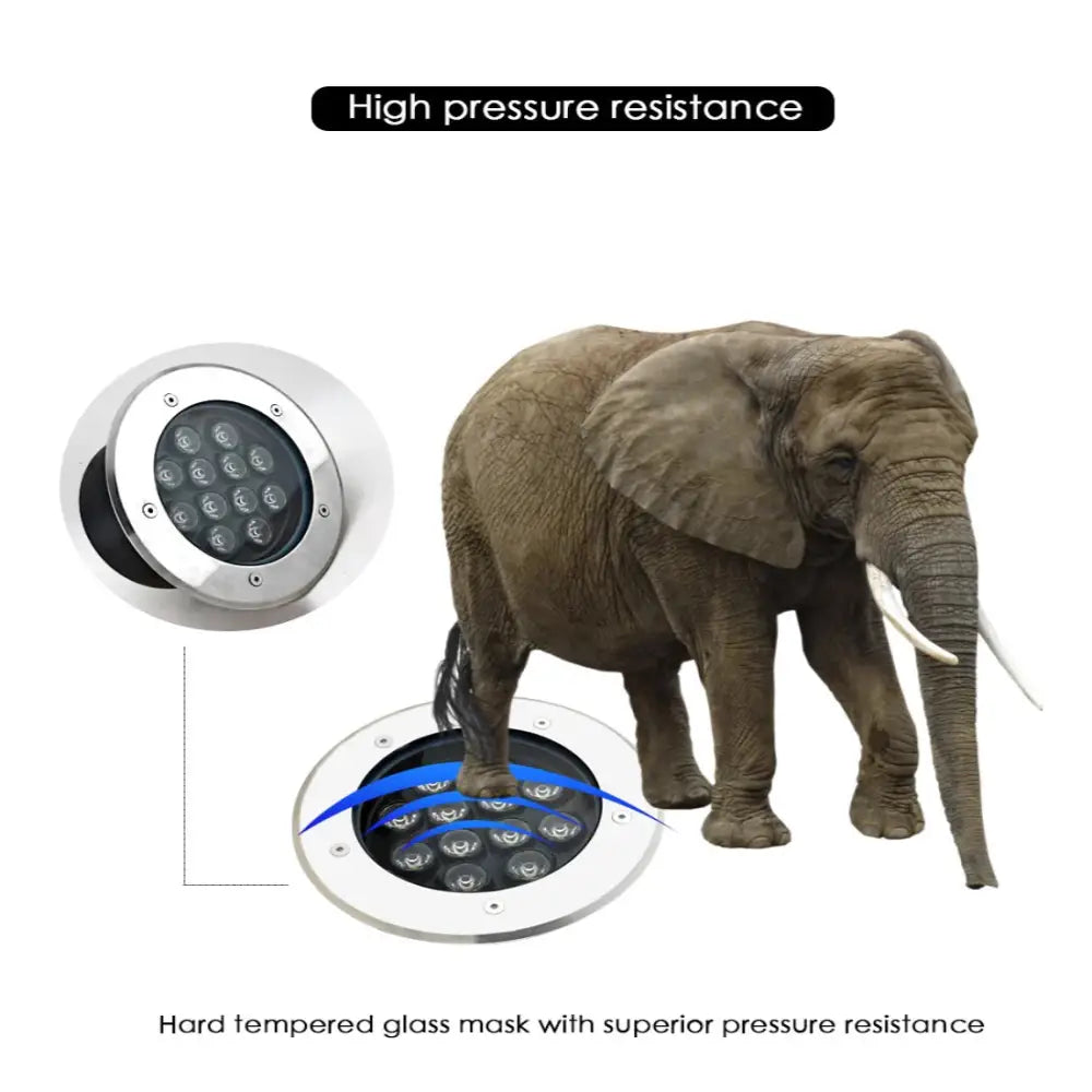 IP68 LED Underground Recessed Light 6–18W Waterproof for Garden & Stairs (various options available) - SS