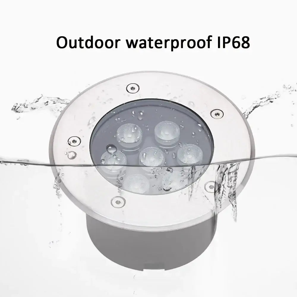 IP68 LED Underground Recessed Light 6–18W Waterproof for Garden & Stairs (various options available) - SS