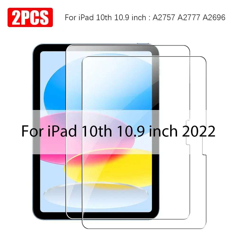 iPad Screen Protector - Tempered Glass (Pack of 2) (All Models) - For Ipad 10 2022