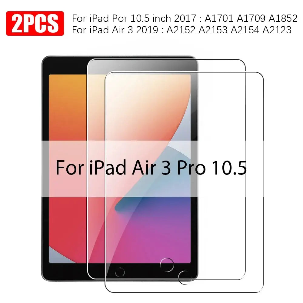iPad Screen Protector - Tempered Glass (Pack of 2) (All Models) - Air 3 Pro 10.5