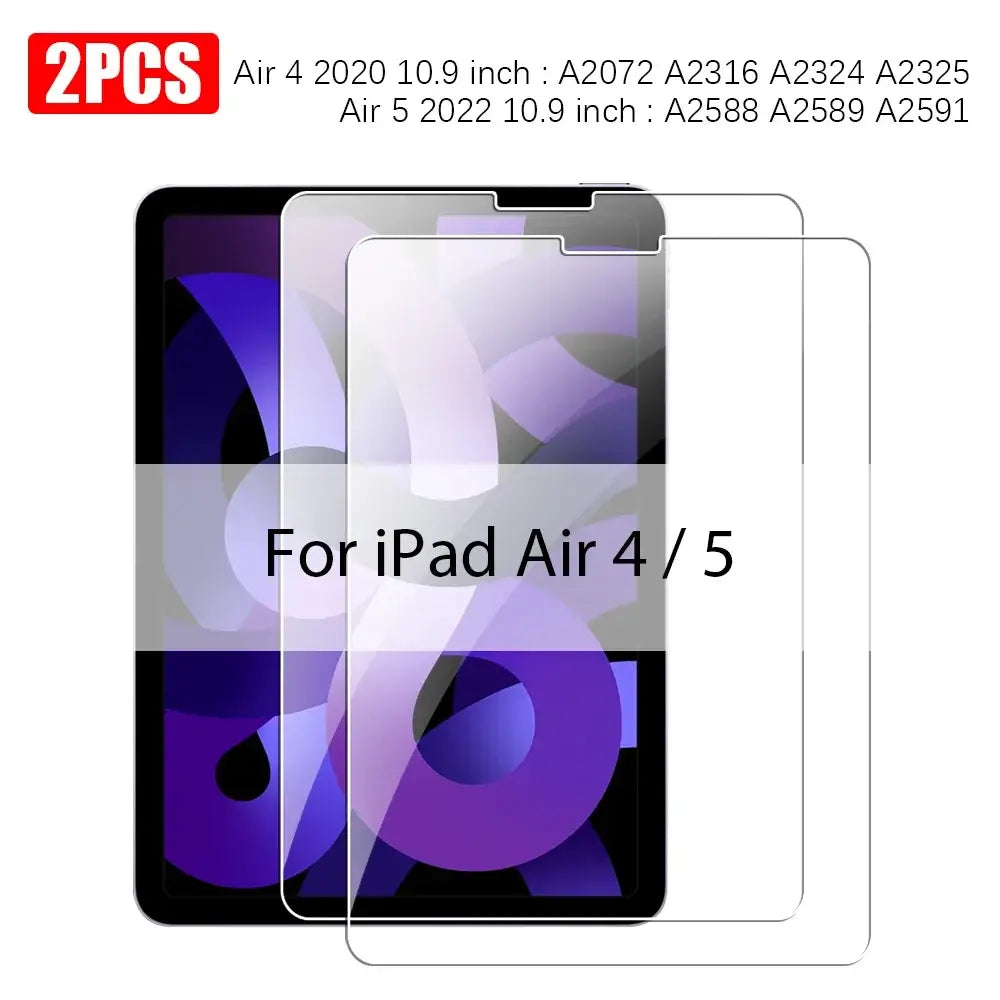 iPad Screen Protector - Tempered Glass (Pack of 2) (All Models) - Air 4 5