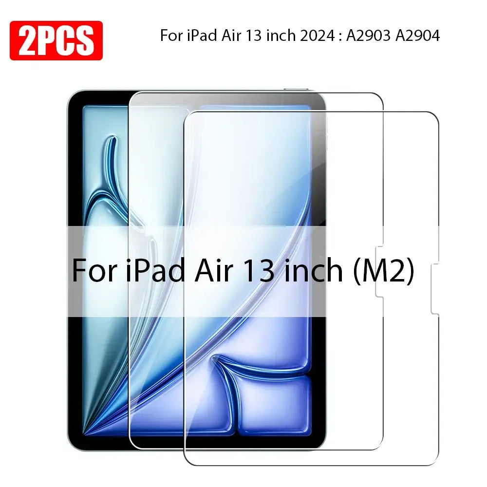 iPad Screen Protector - Tempered Glass (Pack of 2) (All Models) - Air 13 M2 2024