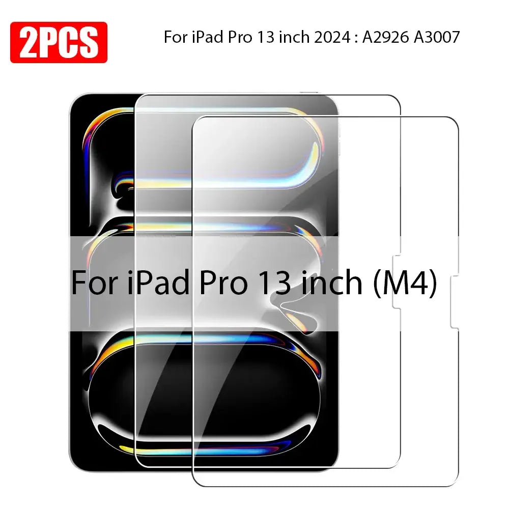 iPad Screen Protector - Tempered Glass (Pack of 2) (All Models) - Pro 13 M4 2024