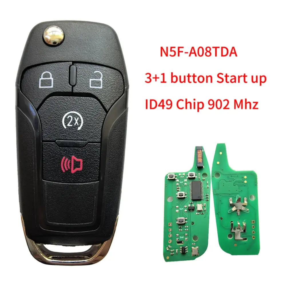 Jingxin 315MHZ N5F-A08TAA /902MHz N5F-A08TDA ID49 Chip Flip Car Remote Key For Ford Escort Transit Explorer Fusion